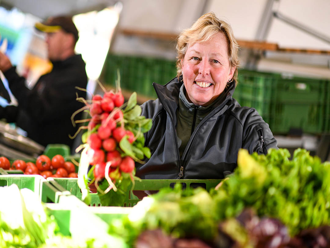 Stiftung Liebenau: Wochenmarkt in Wangen im AllgЉu